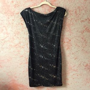 Allen Schwartz Sequined Open Back Mini Dress - S